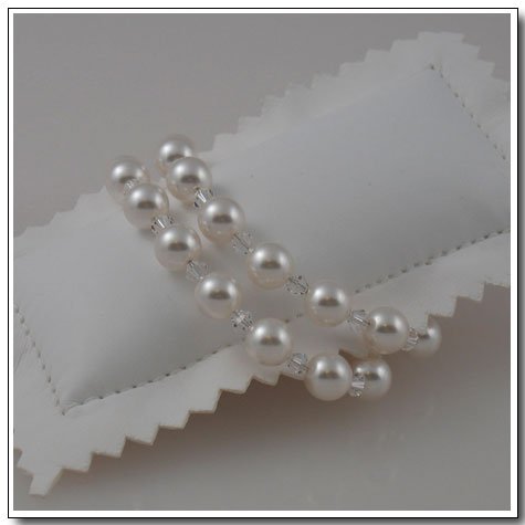 Double Crystal and Pearl Bracelet