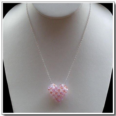 Puffy Heart Necklace - Large/Dual Color