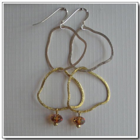 2-Tone Donut Earrings