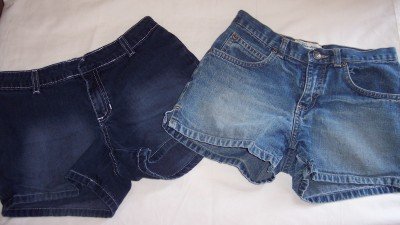 2 pair Old Navy blue jean shorts girls short 10 8 BTS