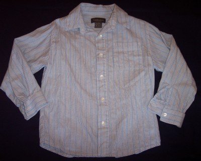 Van Heusen blue pin striped long sleeve shirt boys 7X 7 BTS