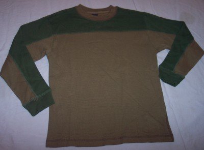 NEW Gap army green thermal long sleeve l/s shirt boys L 10