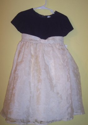 NWT Green Dog ivory & navy holiday twirly dress layered skirt SZ 4 4T $65