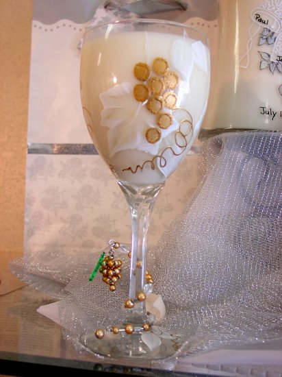 Tuscan Vineyard ~ 12 oz. Hand-painted Wine Goblet ONLY
