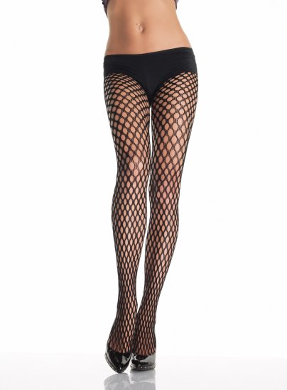 Leg Avenue lycra large pot hole pantyhose black one size