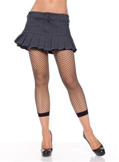 Leg Ave industrial net footless capri leg tights neon pink one size