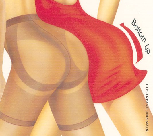 Leg avenue girdle hip up mid-thigh shaper panties nude small-medium