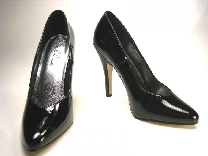 Ellie 8220 classic power pumps 5 inch stiletto high heels black patent