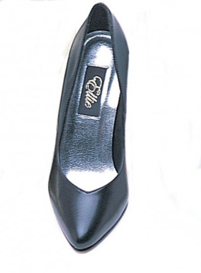 Ellie 8220 classic power pumps 5 inch stiletto high heels black PU (faux leather) size 5