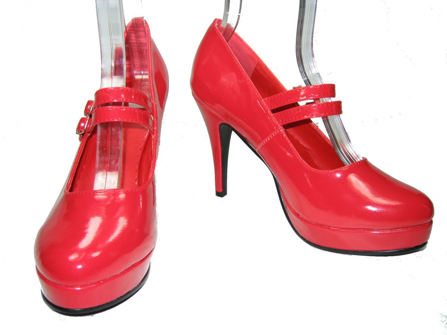 Ellie 421-Jane mary jane platform pumps high heels shoes red patent size 11