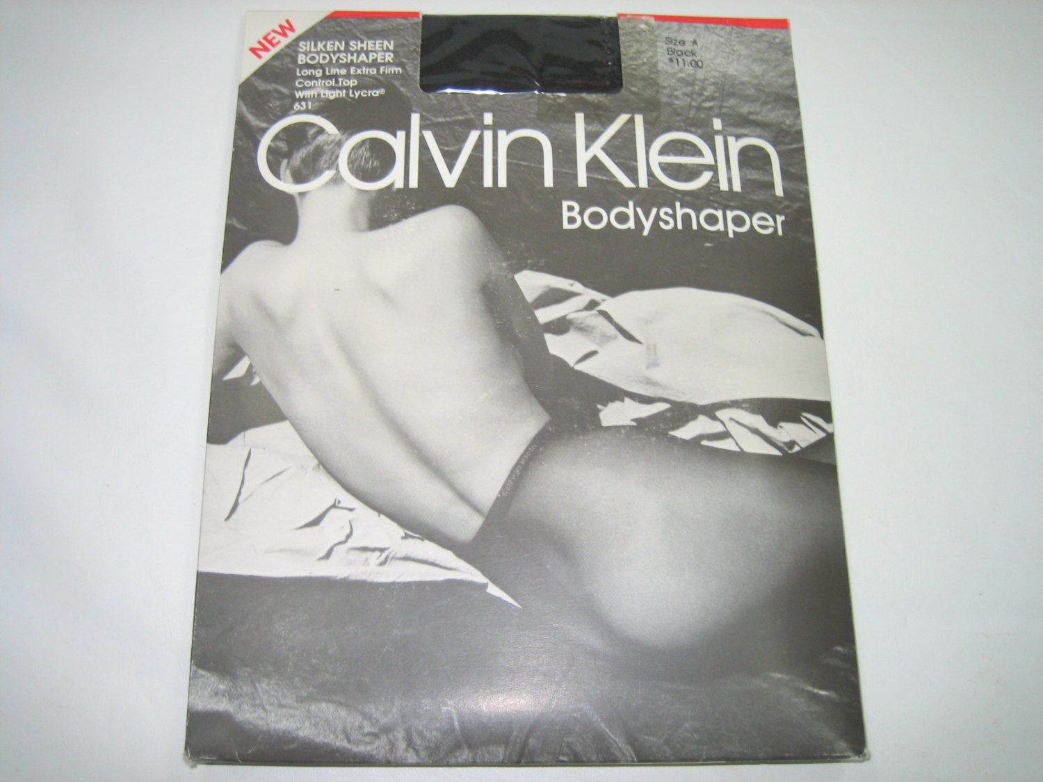 Calvin Klein silken sheen bodyshaper pantyhose single pair black size A