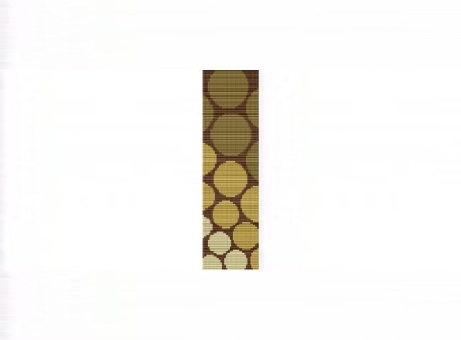 Progressive Gold Circles Cuff Bracelet - Loom Bead Pattern