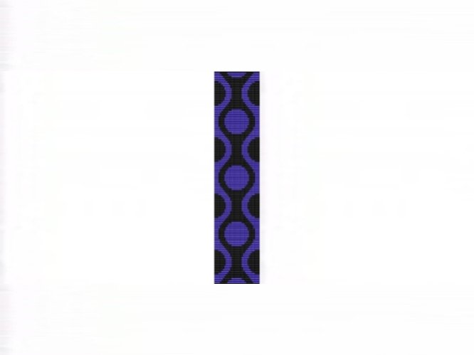 60s Retro Blue Cuff Bracelet - Loom Bead Pattern