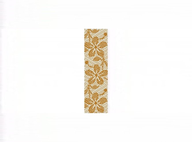 Hawaiian Print Gold Bracelet - 1 Drop Even Count Peyote Bead Pattern