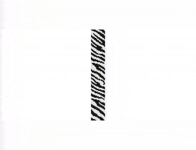 Zebra Safari Thin Bracelet - Loom Bead Pattern