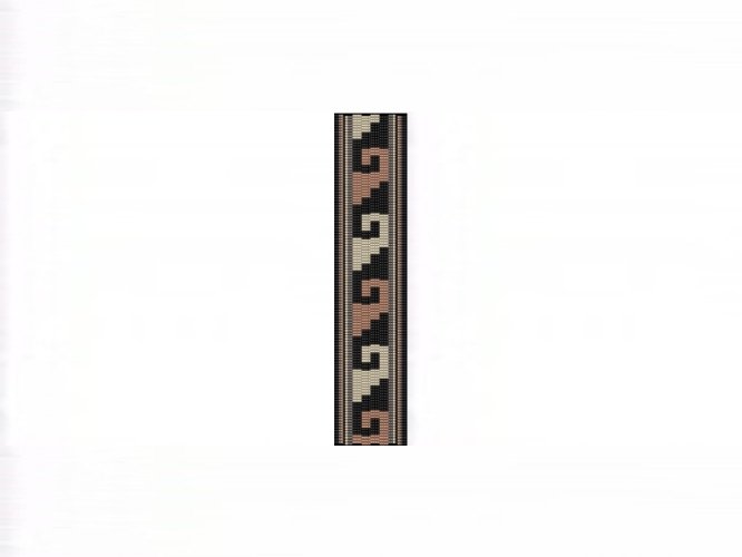 NA Rug #12 Cuff Bracelet - 4 Drop Even Count Peyote Bead Pattern