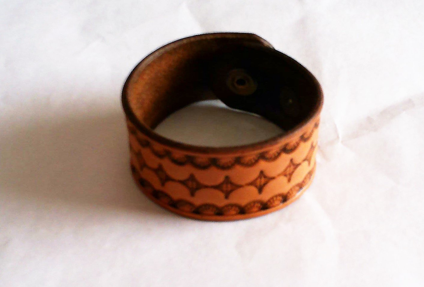 Tan Geometric Wristband B0003