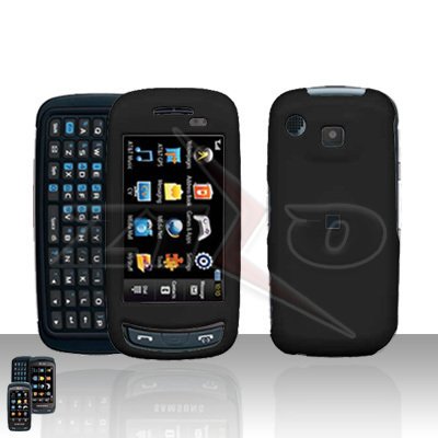 Black Hard Case Snap on Cover plus free Car Charger for Samsung Impression A877
