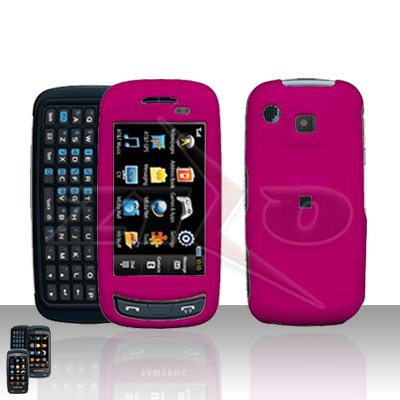 Pink Hard Case Snap on Cover plus free Car Charger for Samsung Impression A877