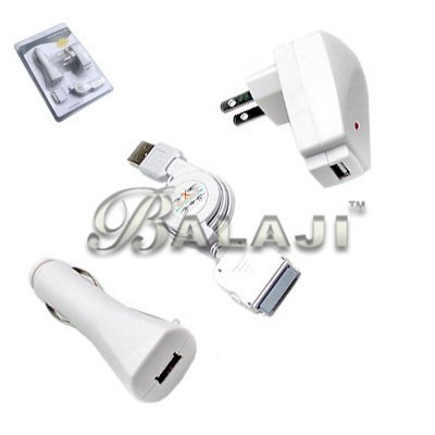i3in1 Charger kit for iPhone 3G iPod Touch 2 Nano 4