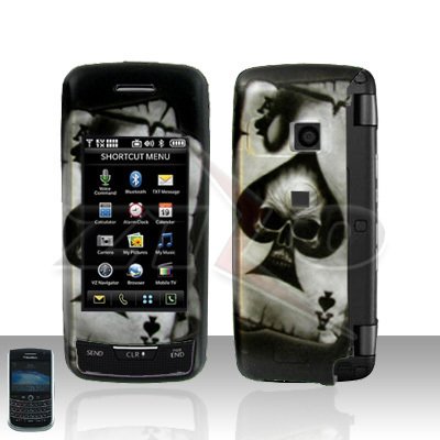 Skull Cover Case Snap on Protector plus Free car charger for LG Voyager LG VX10000