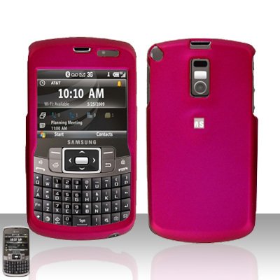 Pink Cover Case Hard Case Snap on Protector with Car Charger for Samsung Jack i637