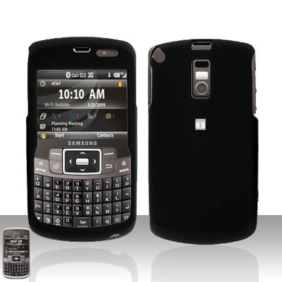 Black Cover Case Hard Case Snap on Protector with Car Charger for Samsung Jack i637