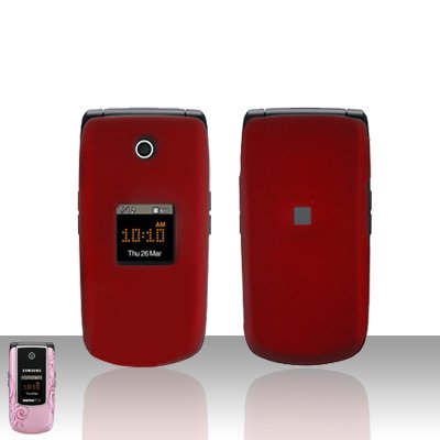 Red Cover Case Hard Cover Snap on Protector for Samsung Tint R420