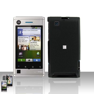 Black Case Cover Snap on Protector for Motorola Devour A555