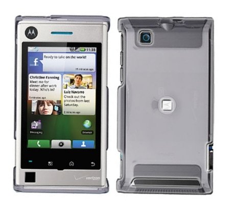 Clear Transparent Case Cover Snap on Protector for Motorola Devour A555