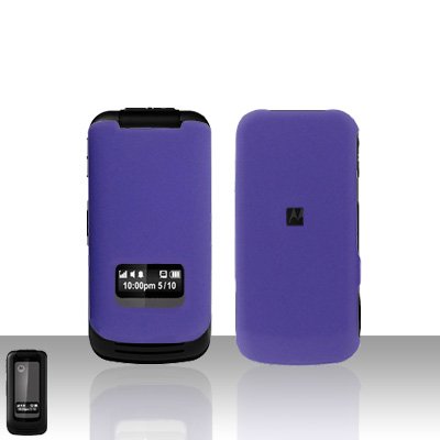 Purple Case Cover Snap on Protector + Car Charger for Motorola i410