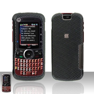 Carbon Fiber Cover Case Hard Snap on Protector for Motorola Clutch i465