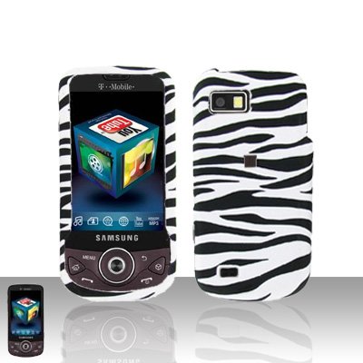 Zebra Cover Case Snap on Protector + Car Charger for Samsung Behold 2 T939