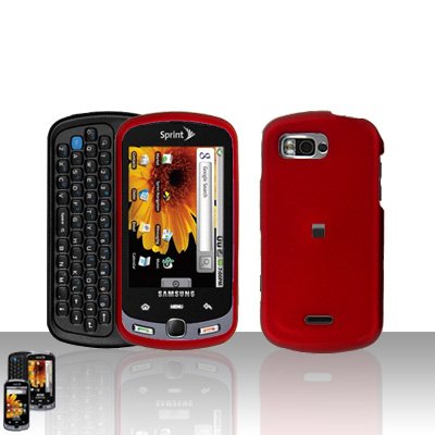 Red Cover Case + LCD Screen Protector for Samsung Moment M900