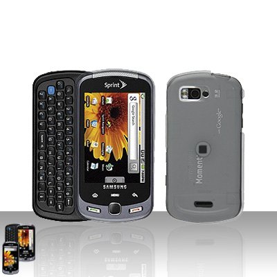 Clear Transparent Cover Case Snap on Protector + Car Charger for Samsung Moment M900