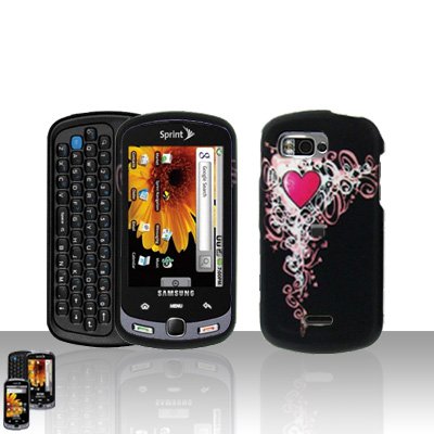 Heart Design Cover Case Snap on Protector for Samsung Moment M900