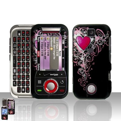 Heart Cover Case Snap on Protector for Motorola Rival A455