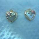 Blackhills gold heart earrings with mother of pearl