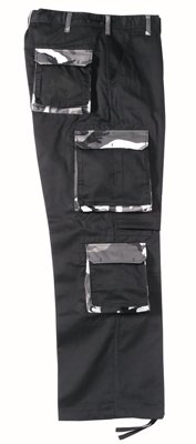 2386 ULTRA FORCE BLACK W/CITY CAMO RIGID ACCENT FATIGUES XSMALL