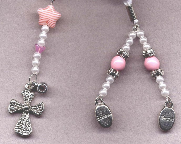 Bookmark Ribbon Beads Charm Cross 3