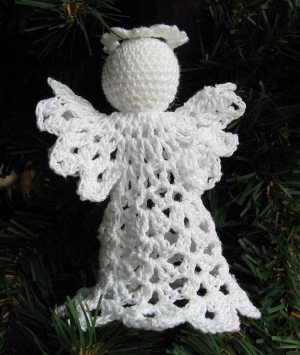 Crochet Angel Christmas Ornament Pico 1-4 Handmade by 1733 Shoppe