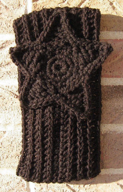 Headband Crochet Black RidgeAround Star Ear Warmer Head Wrap A7