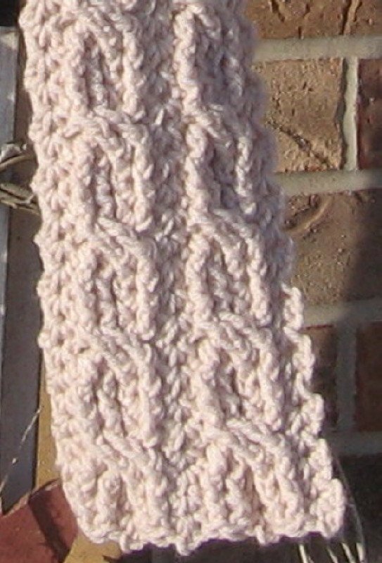 Crochet Scarf Double Cable Linen SA1
