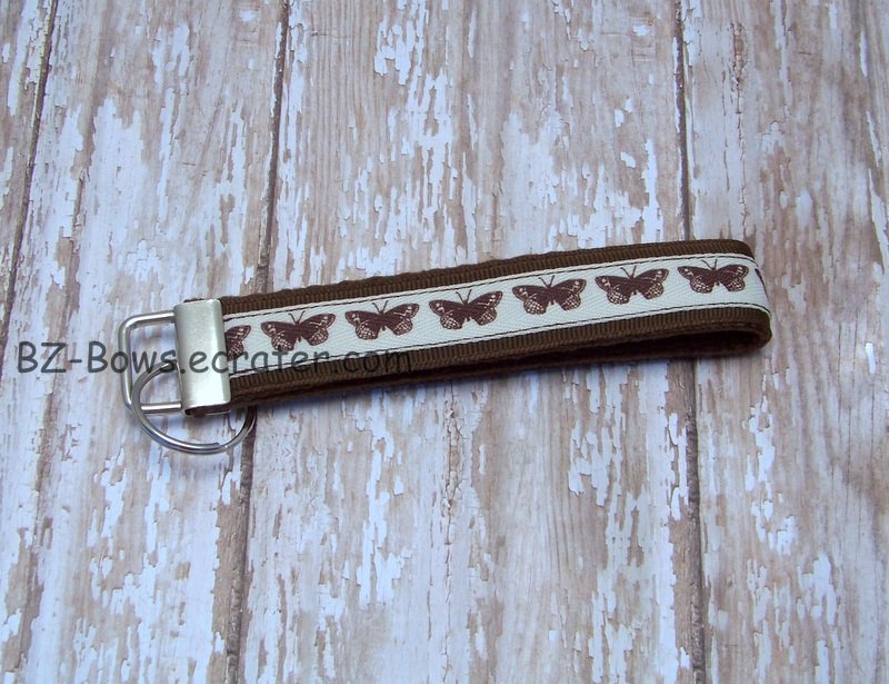 Butterflies Wristlet Key Fob