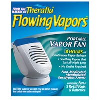 Theraflu Flowing Vapors â„¢ Portable Vapor Fan (Battery Operated) + 3 Refills Mentholated Eucalyptus