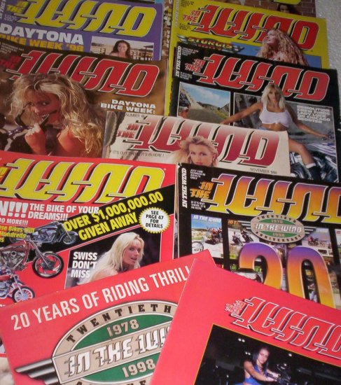 9 In The Wind motorcycle magazines + Easyriders biker show bonus