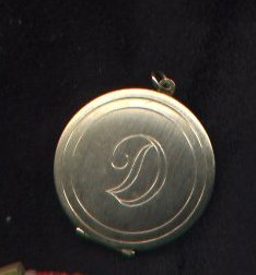 SOLD Initial "D" goldtone locket pendant - no chain