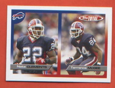 ROOKIES Nate Clements Terrence McGee #136 2005 Topps Total Buffalo Bills