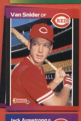 Van Snider #586 Reds 1989 Donruss