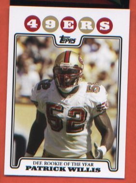 Patrick Willis #330 49ers 2008 Topps Rookie of the Year